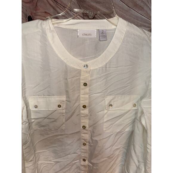 CHICOS Size 10 Medium blouse - Picture 2 of 5